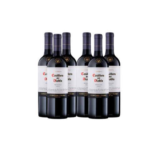 6 x Casillero Del Diablo Merlot is a medium bodied Chilean red wine from Chile